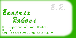 beatrix rakosi business card